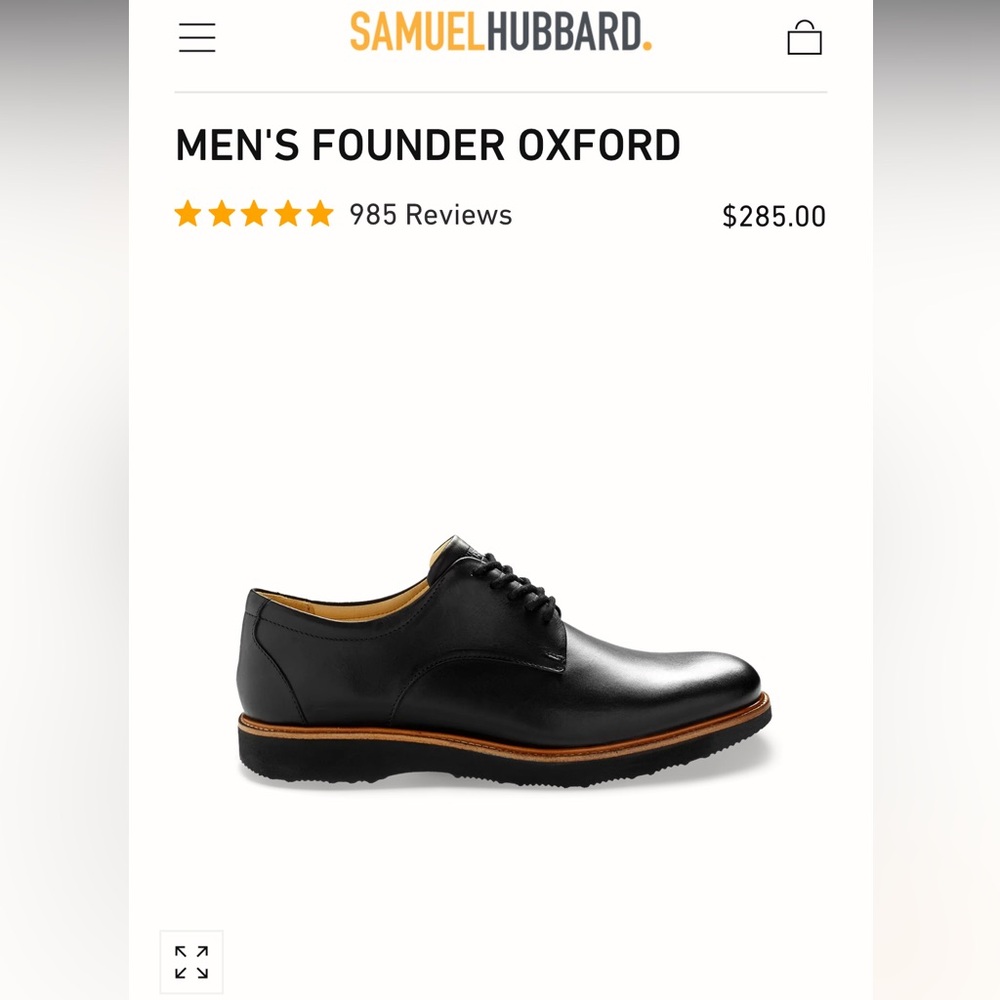 Sam Hubbard Founder Black Leather Handcrafted in Portugal Men's Shoes